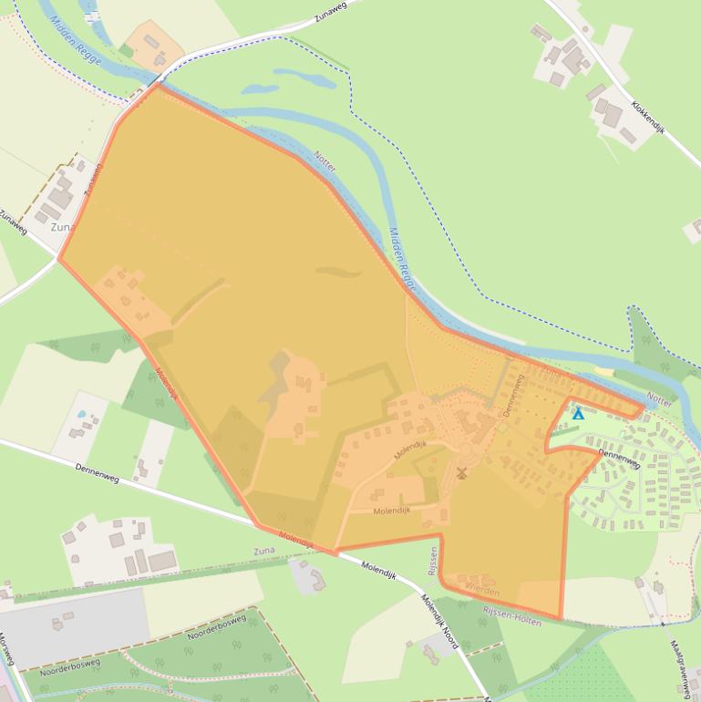 Kaart van postcodegebied 7466PD.