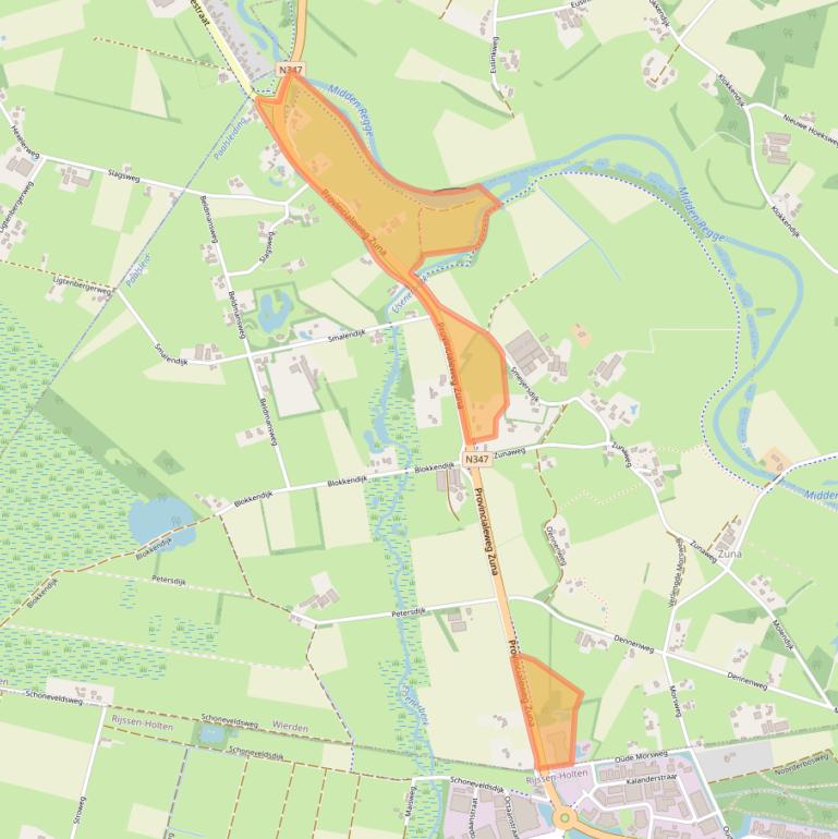 Kaart van postcodegebied 7466PK.