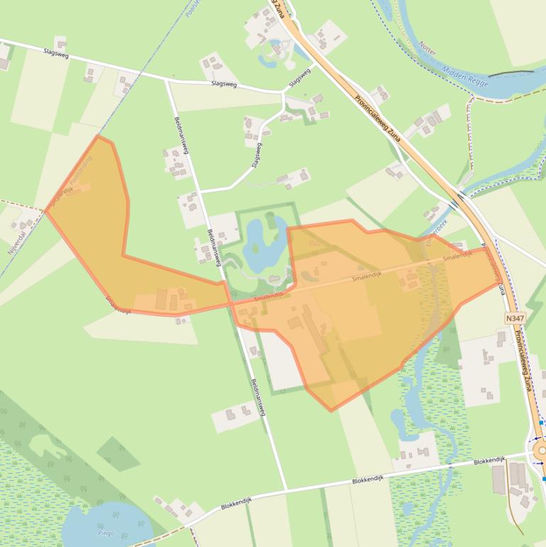 Kaart van postcodegebied 7466PM.