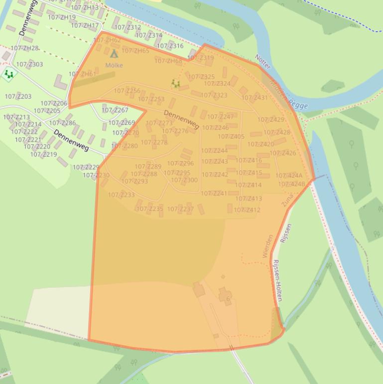 Kaart van postcodegebied 7466PV.