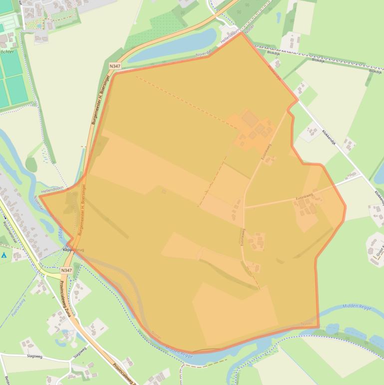 Kaart van postcodegebied 7467PH.