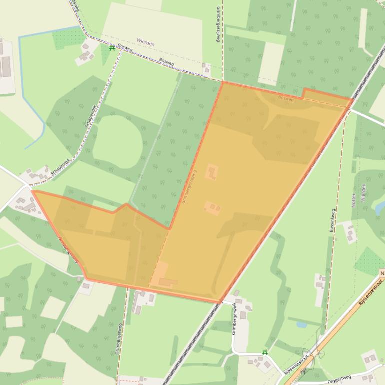 Kaart van postcodegebied 7467PS.