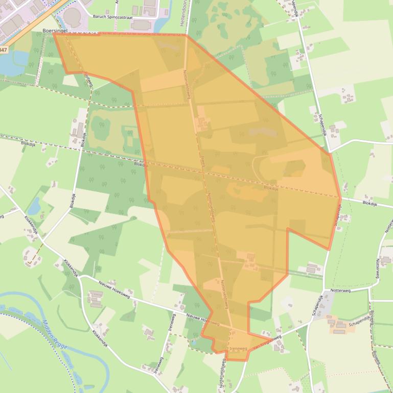 Kaart van postcodegebied 7467PW.