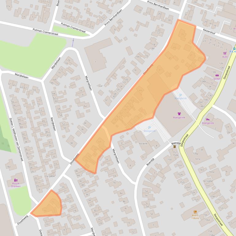 Kaart van postcodegebied 7468AL.