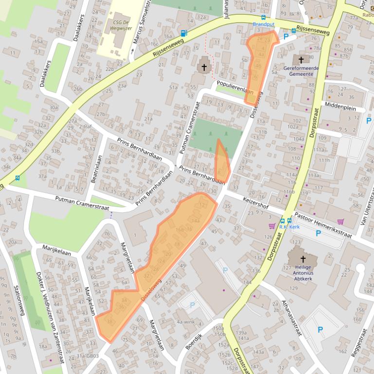 Kaart van postcodegebied 7468AM.