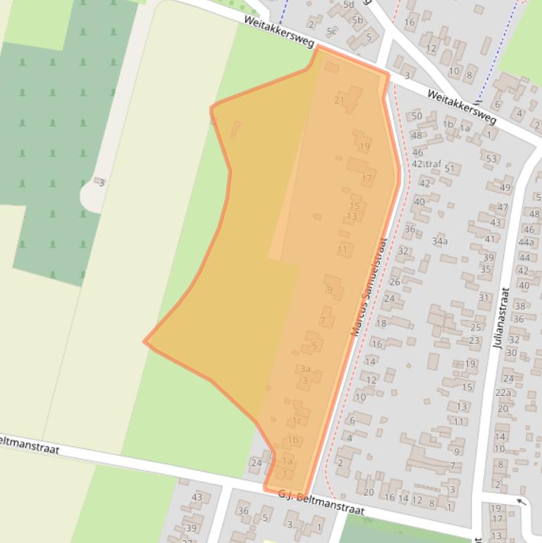 Kaart van postcodegebied 7468BN.