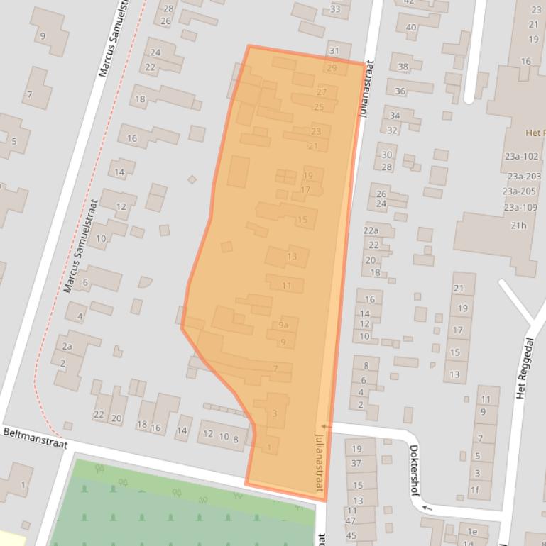 Kaart van postcodegebied 7468BS.