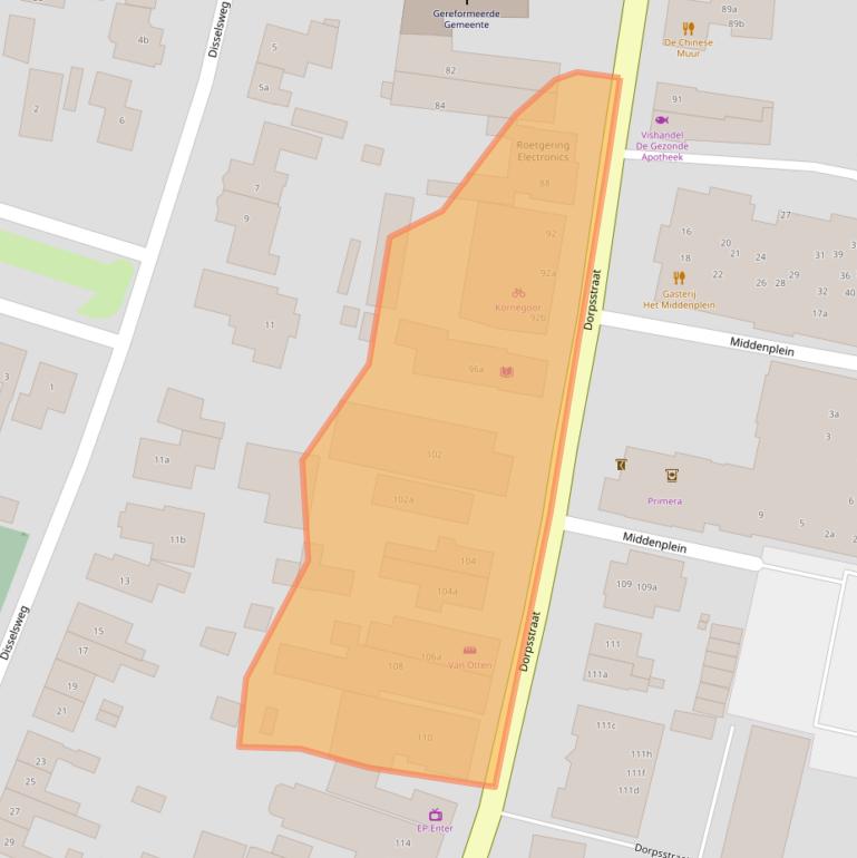 Kaart van postcodegebied 7468CN.