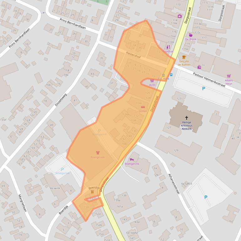 Kaart van postcodegebied 7468CR.