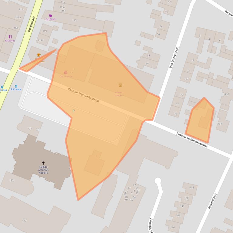 Kaart van postcodegebied 7468EB.