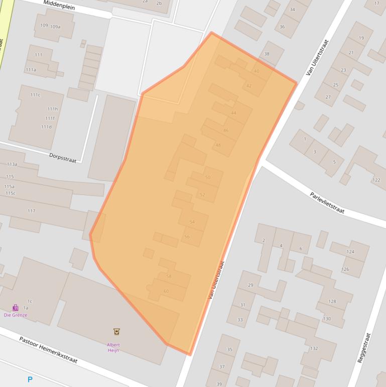 Kaart van postcodegebied 7468EE.