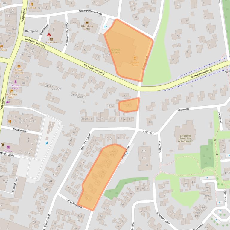 Kaart van postcodegebied 7468EP.