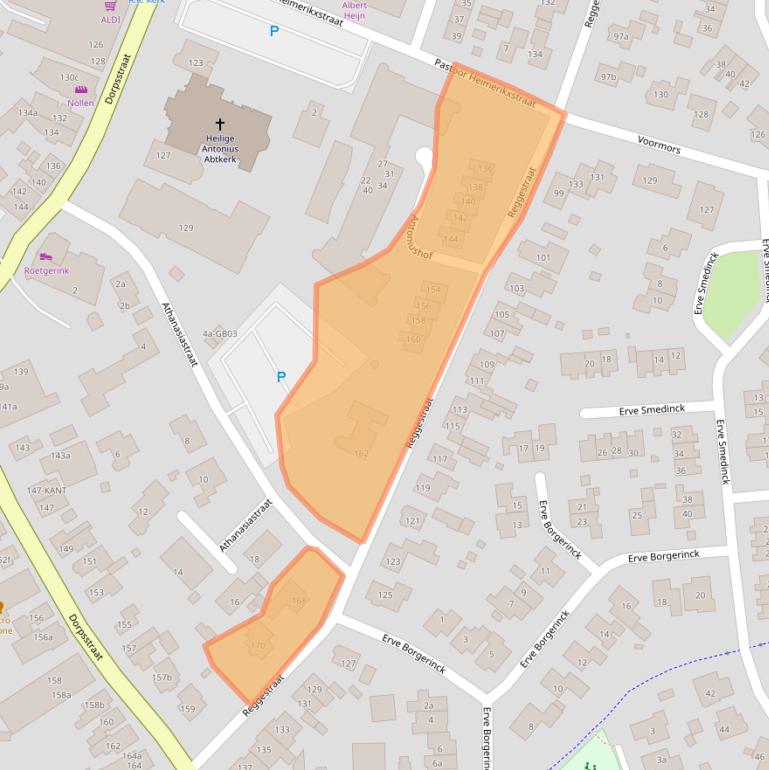 Kaart van postcodegebied 7468ES.