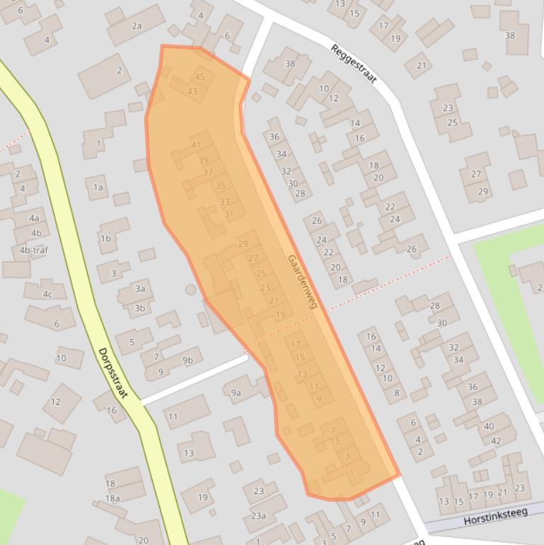 Kaart van postcodegebied 7468EW.
