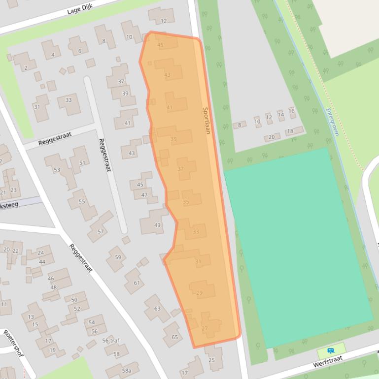 Kaart van postcodegebied 7468GB.