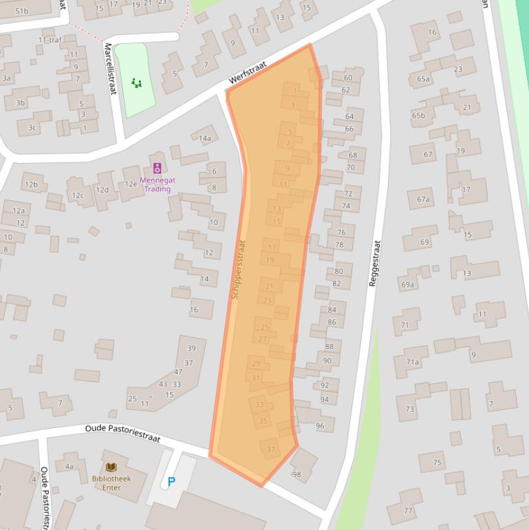 Kaart van postcodegebied 7468GD.