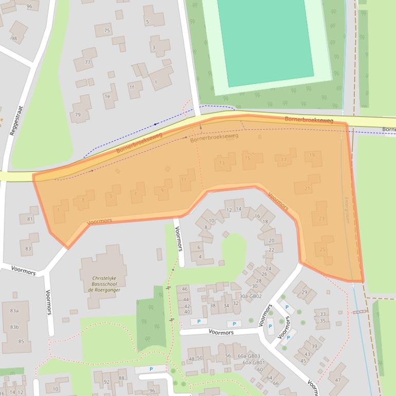 Kaart van postcodegebied 7468HG.