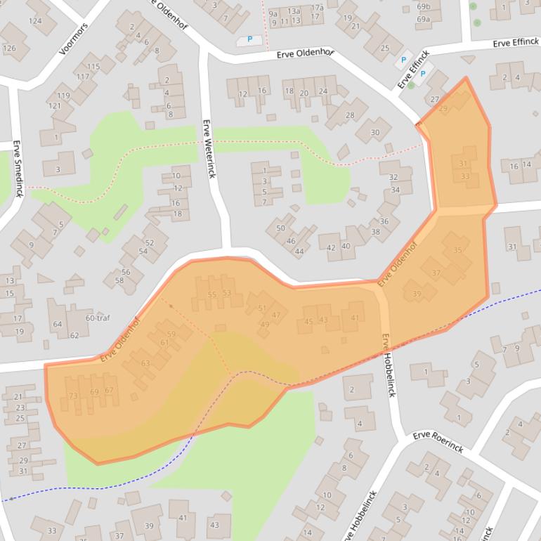 Kaart van postcodegebied 7468JD.