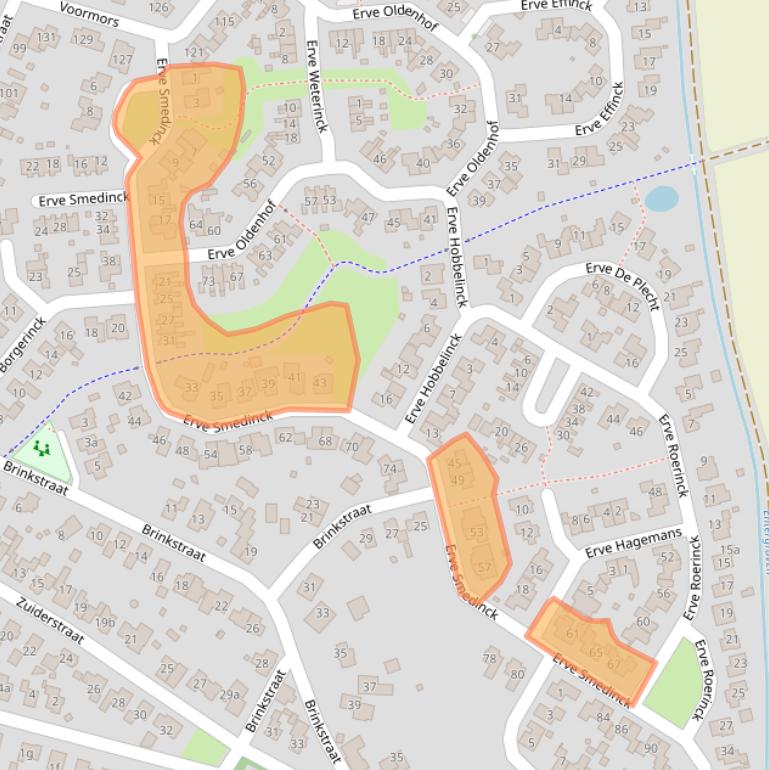 Kaart van postcodegebied 7468JK.