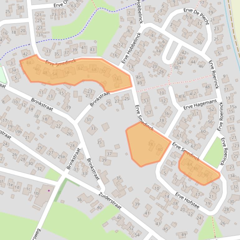 Kaart van postcodegebied 7468JS.