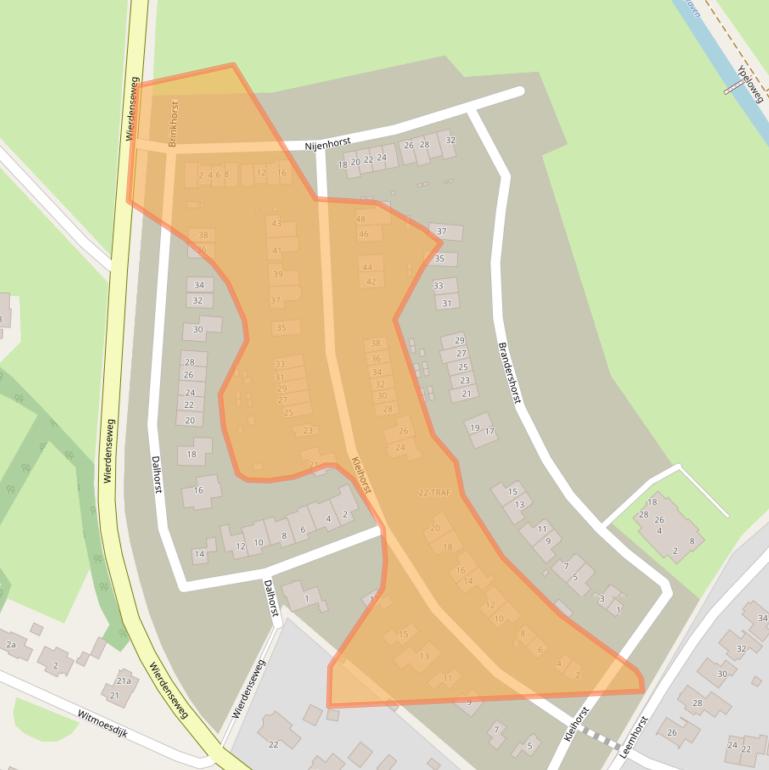 Kaart van postcodegebied 7468KH.