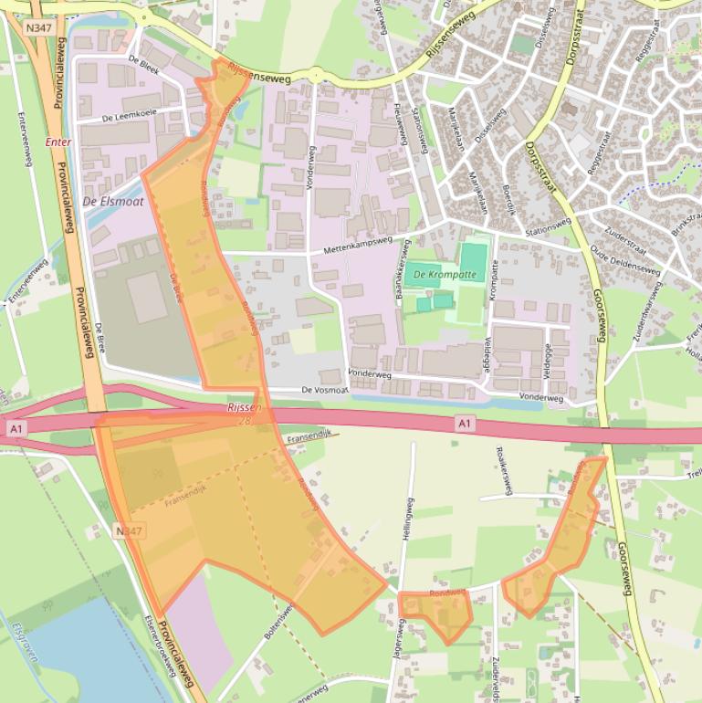 Kaart van postcodegebied 7468MD.