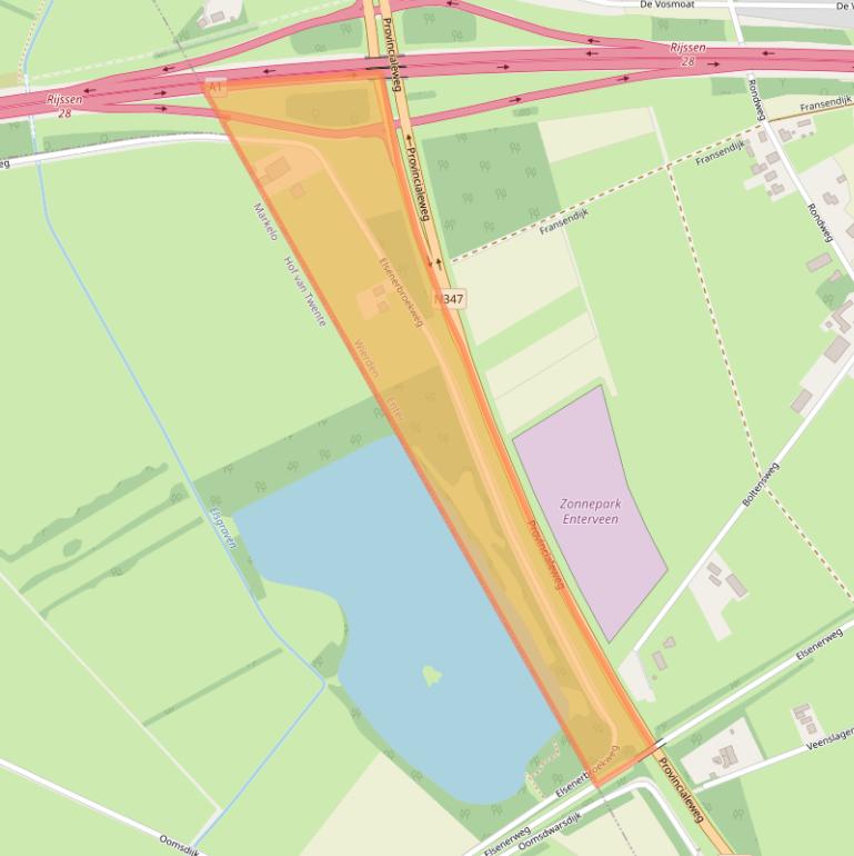 Kaart van postcodegebied 7468PB.