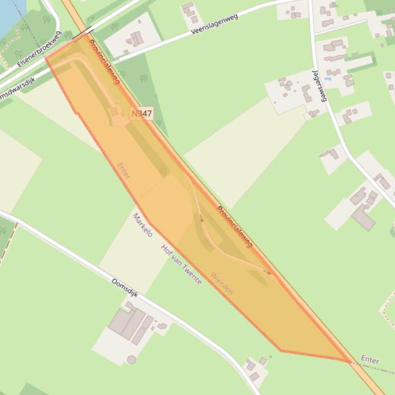 Kaart van postcodegebied 7468PC.