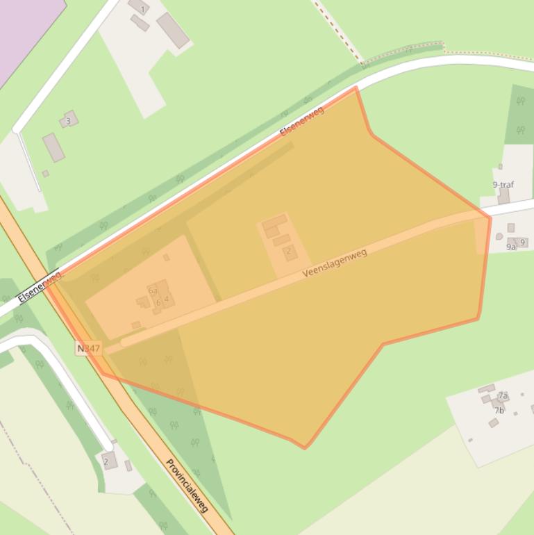 Kaart van postcodegebied 7468PD.