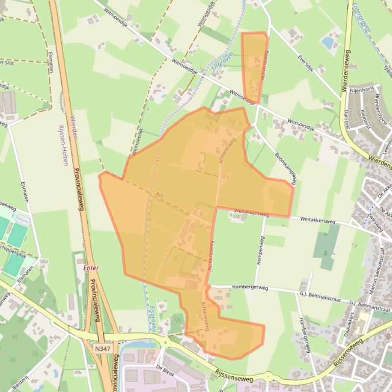 Kaart van postcodegebied 7468PP.