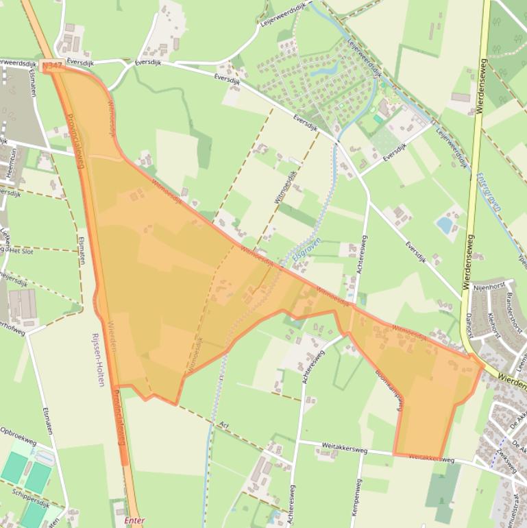 Kaart van postcodegebied 7468PS.