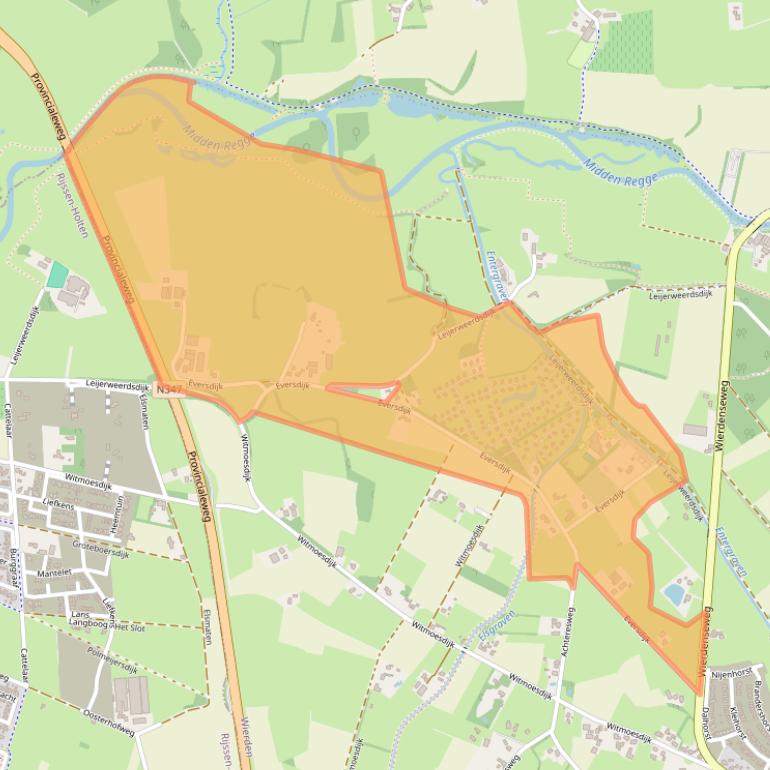 Kaart van postcodegebied 7468PV.