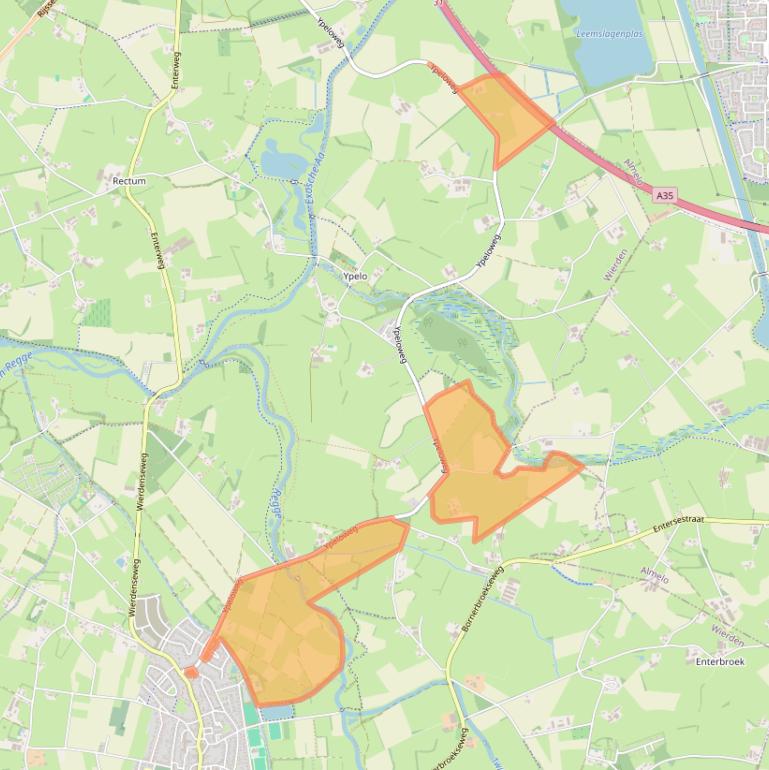 Kaart van postcodegebied 7468RB.