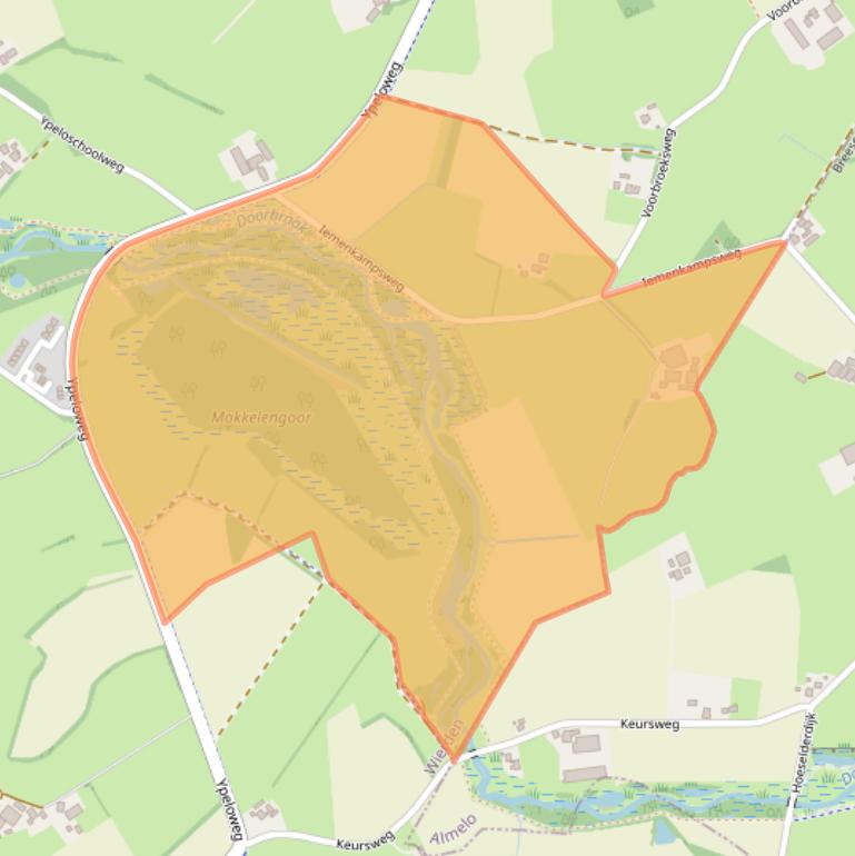 Kaart van postcodegebied 7468RH.