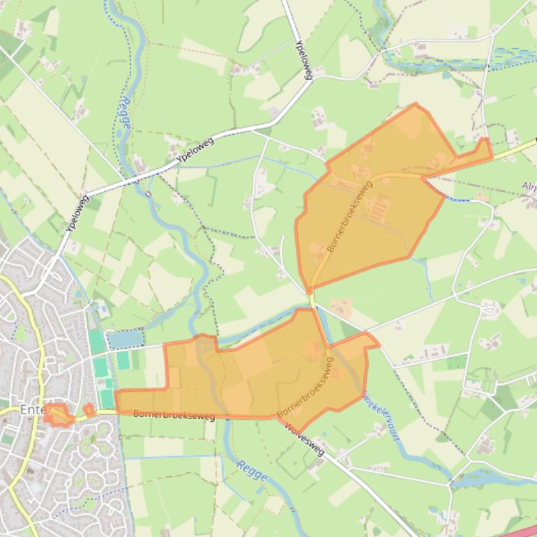 Kaart van postcodegebied 7468RM.