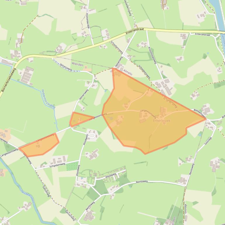 Kaart van postcodegebied 7468RP.