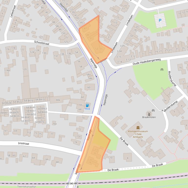 Kaart van postcodegebied 7471BG.