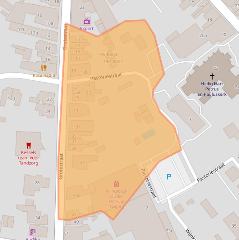Kaart van postcodegebied 7471BK.