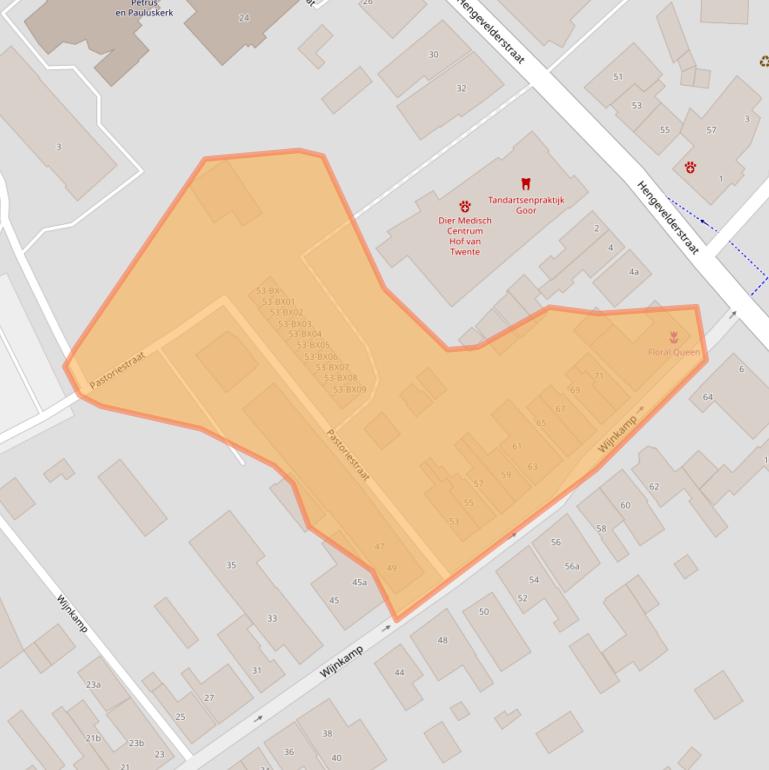 Kaart van postcodegebied 7471CB.