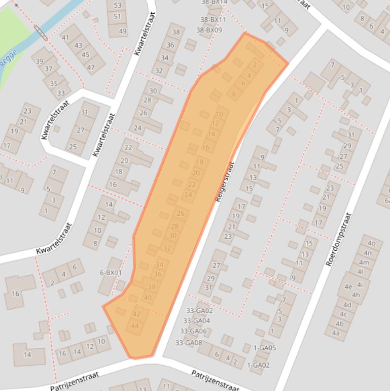 Kaart van postcodegebied 7471DZ.