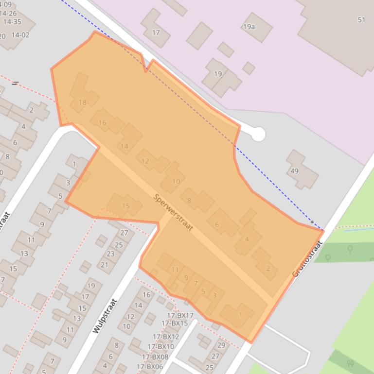 Kaart van postcodegebied 7471GE.