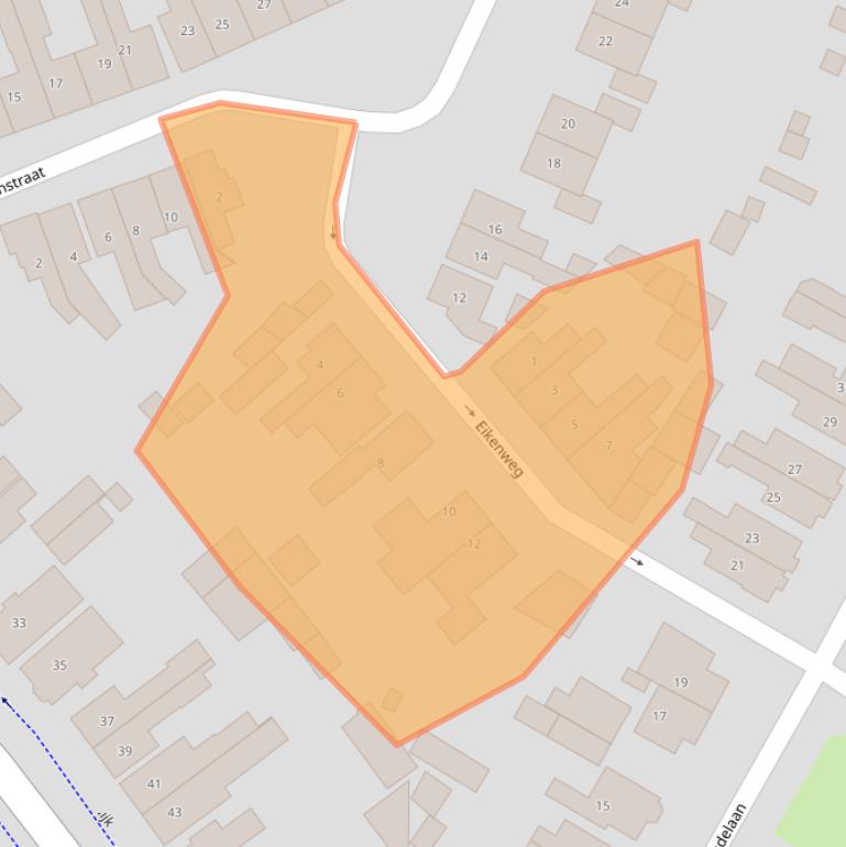 Kaart van postcodegebied 7471JZ.