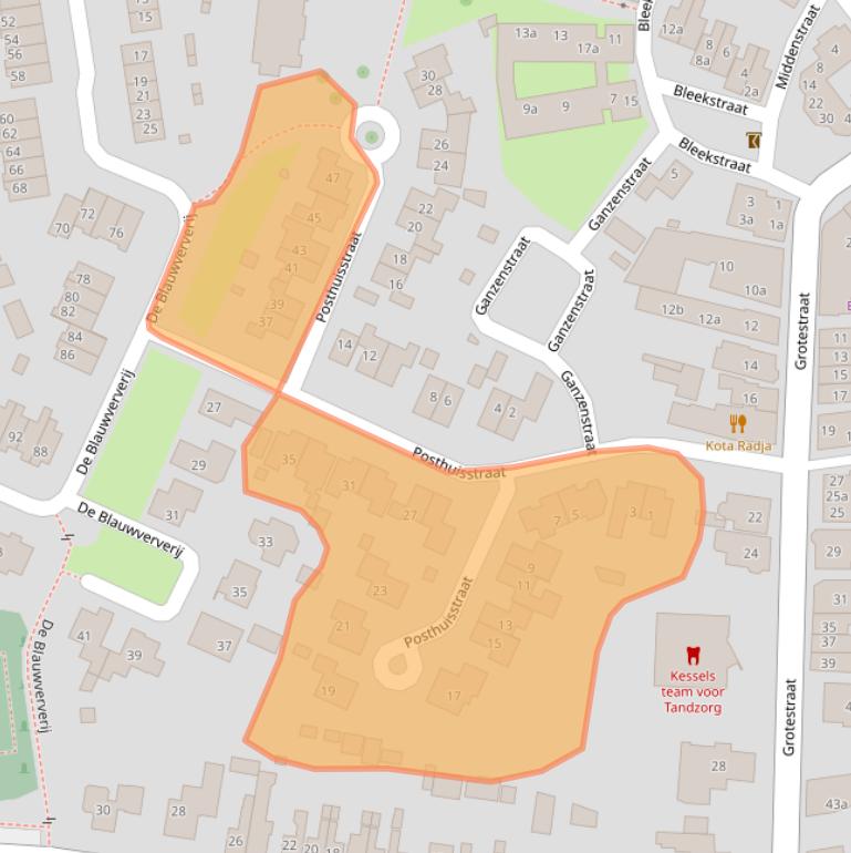 Kaart van postcodegebied 7471RB.