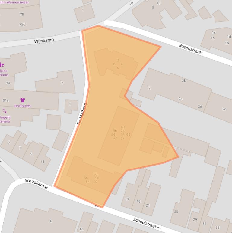 Kaart van postcodegebied 7471SE.