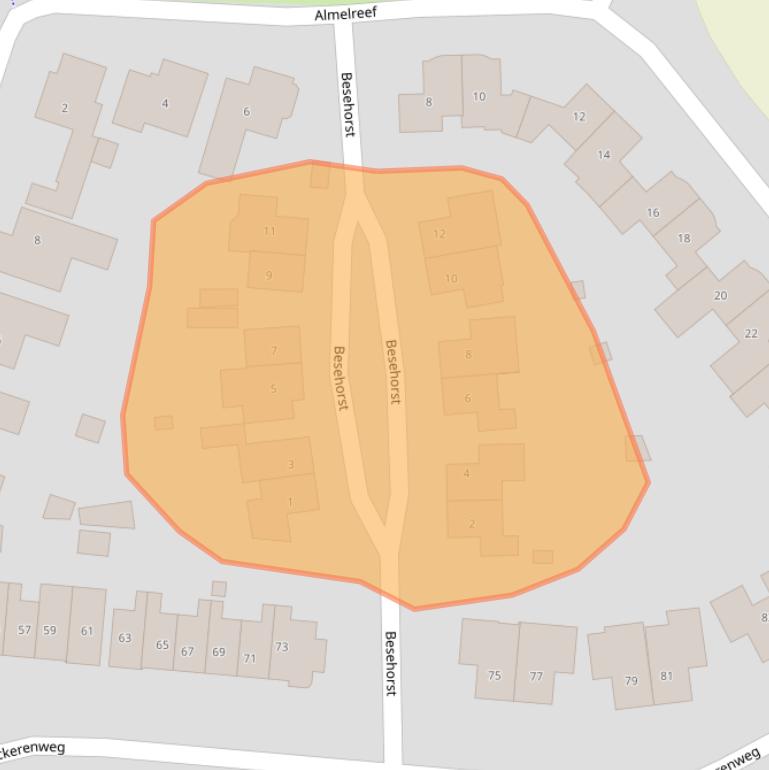 Kaart van postcodegebied 7471TR.