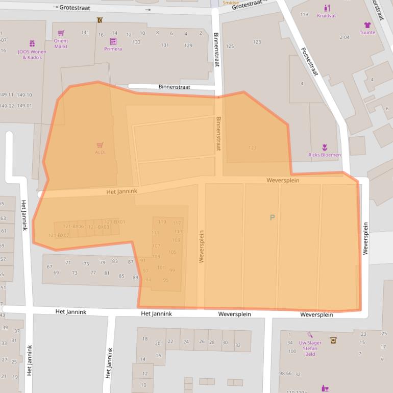 Kaart van postcodegebied 7471VE.