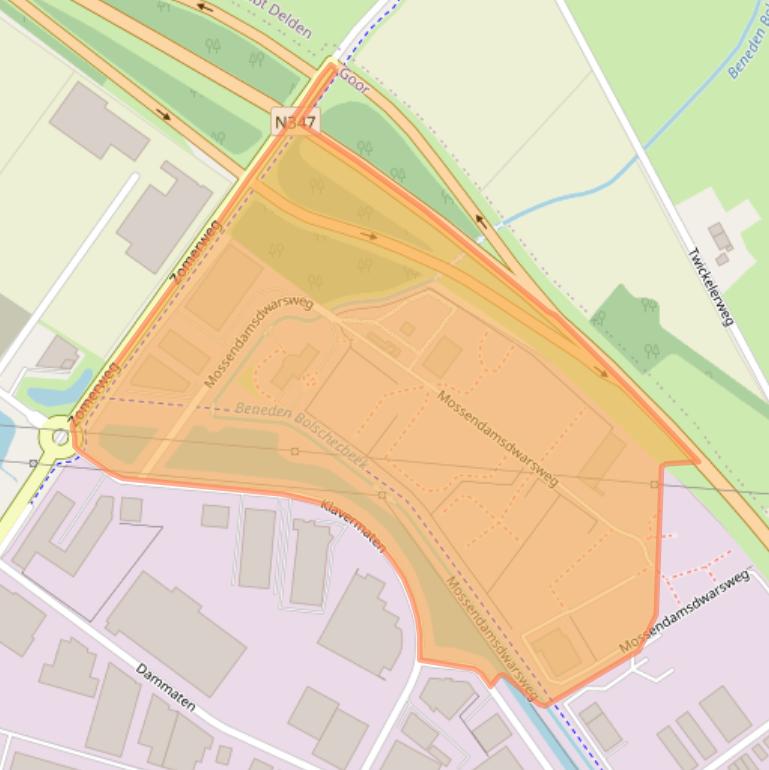 Kaart van postcodegebied 7472DB.