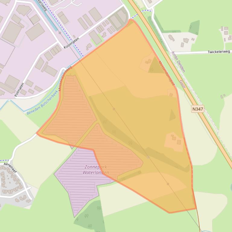 Kaart van postcodegebied 7472DH.