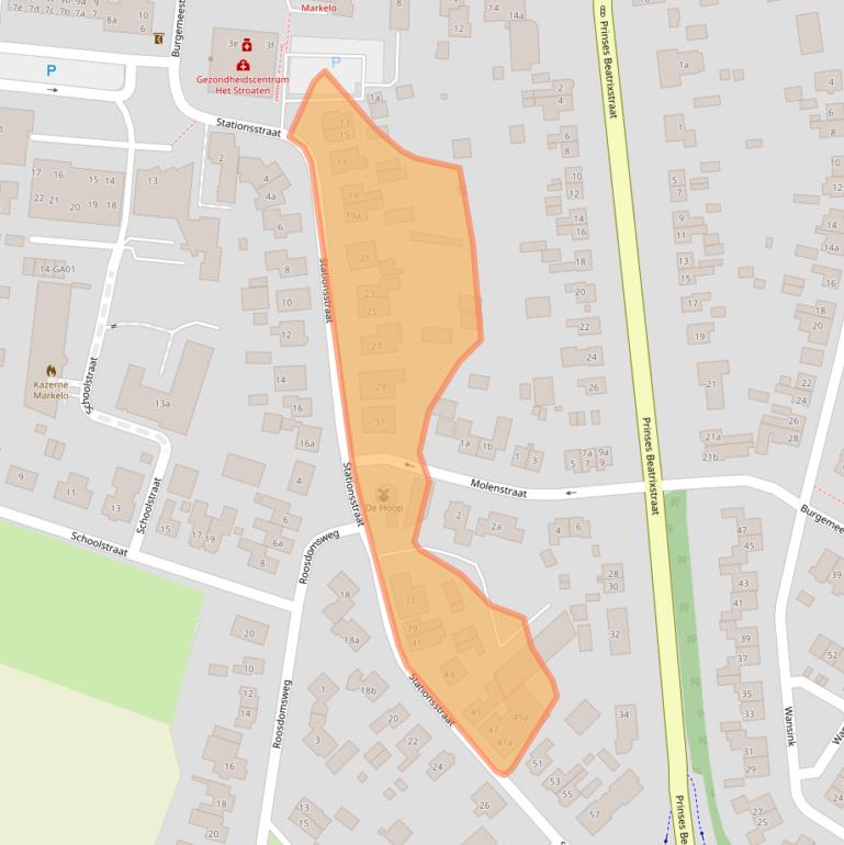 Kaart van postcodegebied 7475AL.