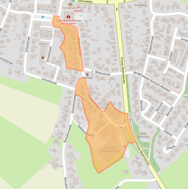 Kaart van postcodegebied 7475AM.
